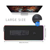 🖱️ Mousepad Negro RGB 90x40 cm Antideslizante – Extra Grande, Iluminación LED