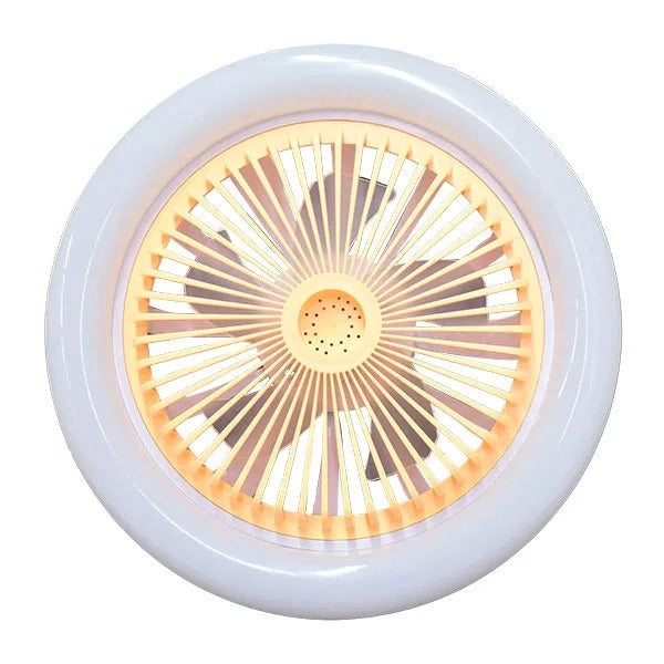 Lámpara de Techo LED 30W con Ventilador Silencioso y Control Remoto