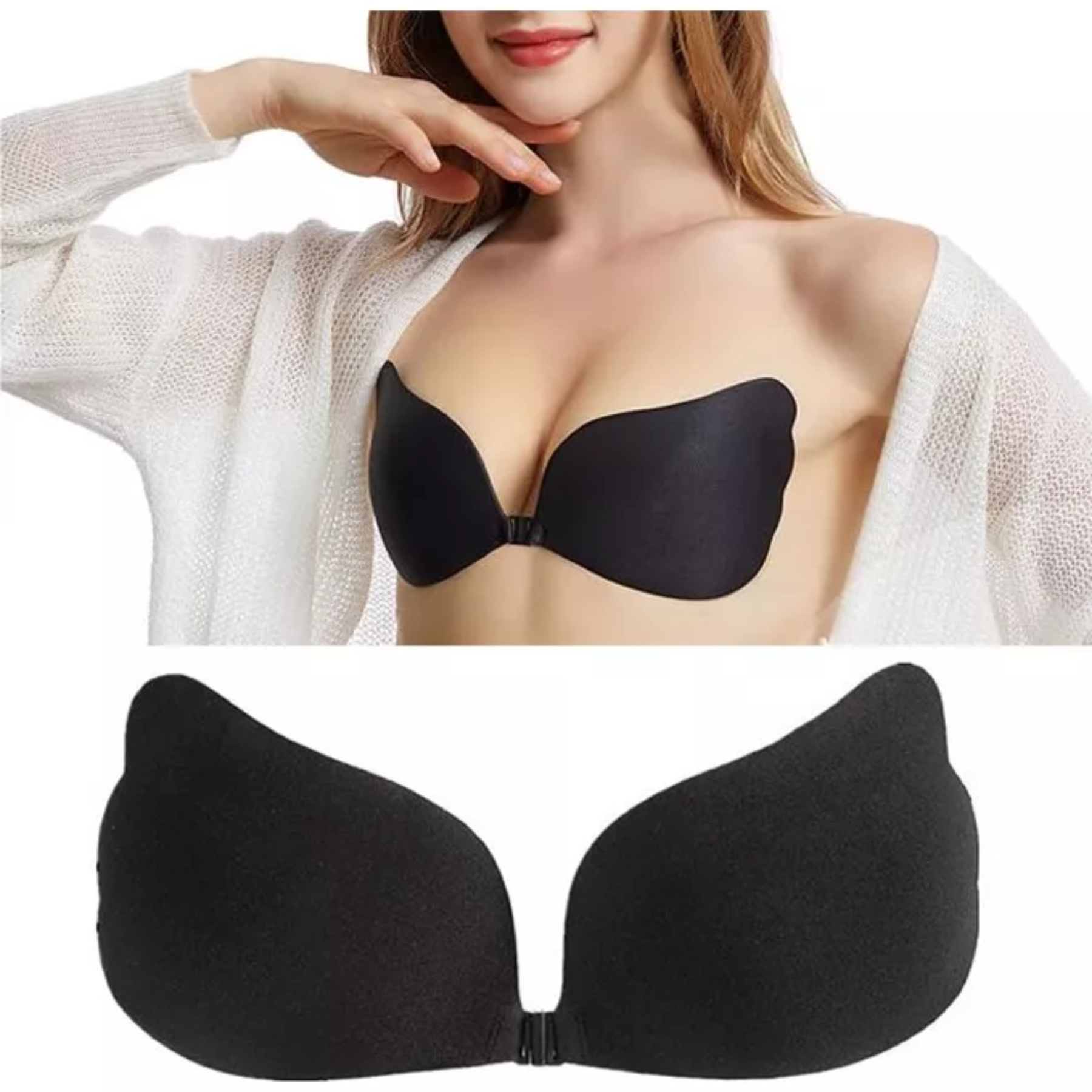 Sostén Adhesivo Invisible – Sujeción Perfecta sin Tirantes ni Broches 💖