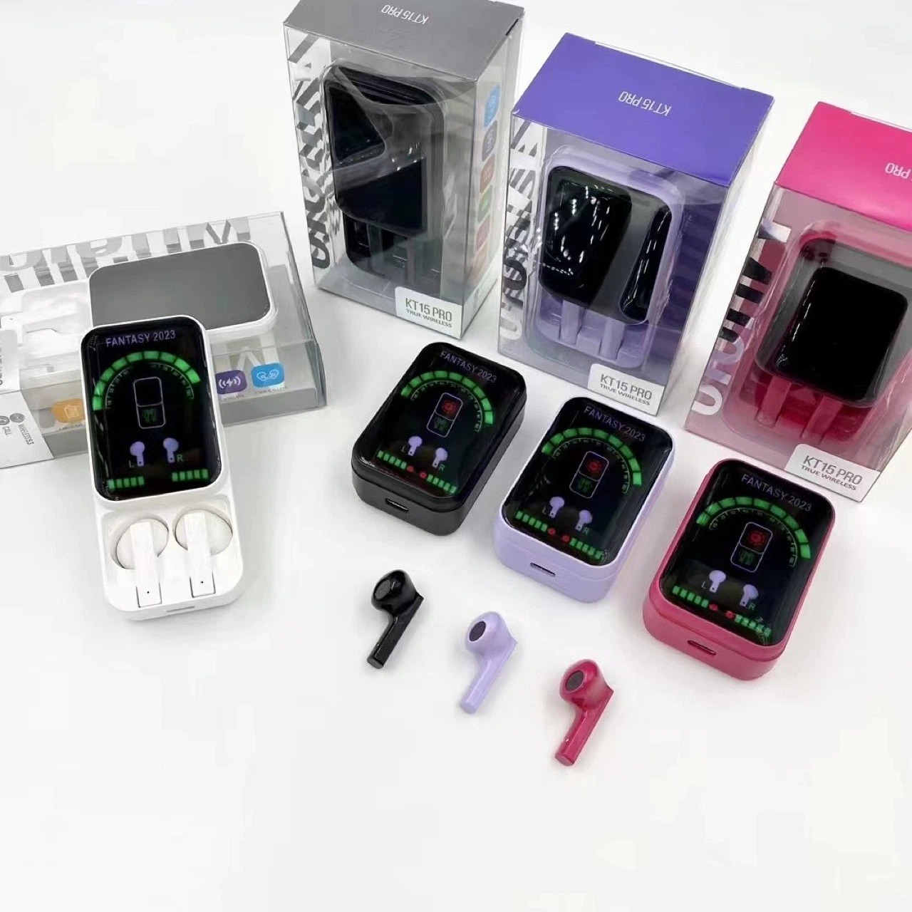 🎧 Audífonos Inalámbricos con Pantalla LED y Estuche de Carga Inteligente