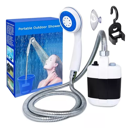 "Ducha Portátil Recargable con Bomba de Agua – Ideal para Camping, Viajes y Emergencias 🚿"