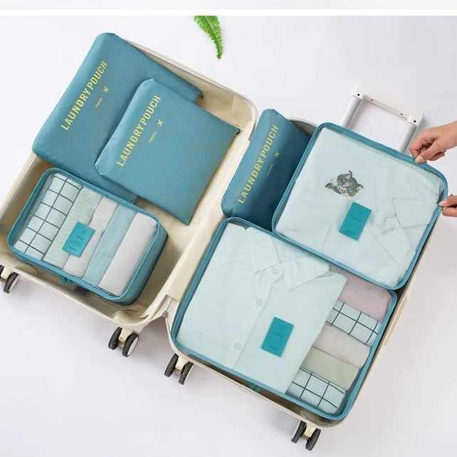 Juego de 6 Bolsas Organizadoras de Viaje – Práctico Set para Maletas y Equipaje