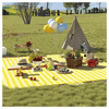 Manta de Picnic Clásica a Cuadros Impermeable y Plegable