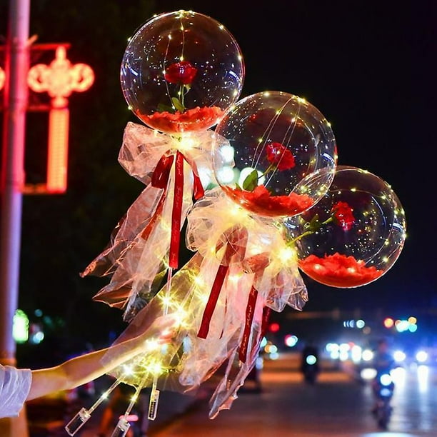 Globo Transparente con Rosa Eterna y Luz LED – Regalo Romántico y Elegante