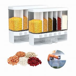 🍚 Dispensador Múltiple de Alimentos Secos – 3 Compartimientos con Dosis Controlada