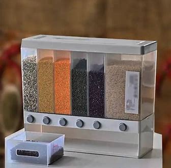 🍚 Dispensador Múltiple de Alimentos Secos – 3 Compartimientos con Dosis Controlada