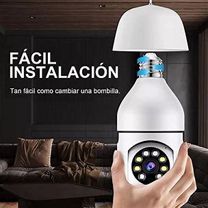 Cámara de Seguridad 360° Tipo Ampolleta con Visión Nocturna y WiFi